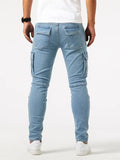 Cargo Denim Multi-Pocket Jeans