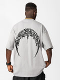 Losse-Fitting Gothic Print T-Shirt