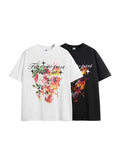 Casual Flame Floral Print T-Shirt