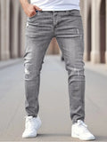 Casual Solid Color Skinny Jeans