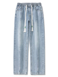 Retro Ripped Patched Washed Jeans