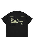 Loose-Fitting Phantom Letter Print T-Shirt