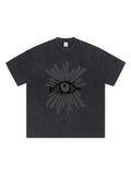 Retro Eye Foam Printing T-Shirt