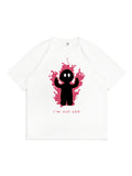 Cartoon Flame Print T-Shirt