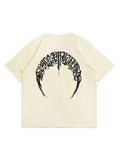 Losse-Fitting Gothic Print T-Shirt