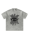 Retro Eye Foam Printing T-Shirt