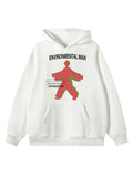 Retro Velvet Print Hoodie