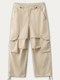 Solid Color Pocket Waterproof Cargo Pants