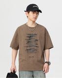 Loose-Fitting Graffiti Print T-Shirt