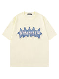 Retro Pentagram Letter Print T-Shirt