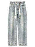 Retro Ripped Patched Washed Jeans