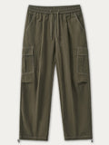 Casual Solid Color Pocket Cargo Pants