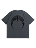 Losse-Fitting Gothic Print T-Shirt