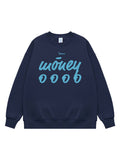 Foamed Fleece Letter Print Pullover Hoodie