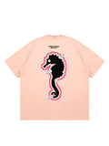 Seahorse Graffiti Reflective Print T-Shirt