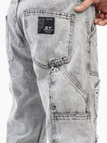 Bear Print Denim Patch Gradient Tie-Dye Jeans