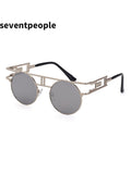 Round Frame Steampunk Style UV400 Fashion Sunglasses