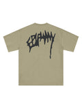 Loose-Fitting Graffiti Foam Print T-Shirt