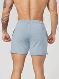 Casual Solid Color Drawstring Training Shorts