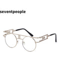 Round Frame Steampunk Style UV400 Fashion Sunglasses