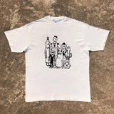 220G ultra-thin and highly breathable! High street retro vintage short-sleeved T-shirt for couples' outfit