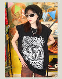 260G Heavyweight! Retro Chicano Tattoo Artist Cursive English Print Vest