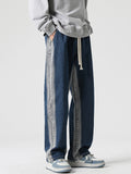 Casual Drawstring Striped Jeans