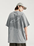 Draped Print Stretchy Lightweight T-Shirt