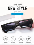 Square Frame Fashion Uv400 Leopard Gradient Sunglasses