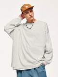 Long-Sleeved Cotton T-Shirt With Drop Shoulder