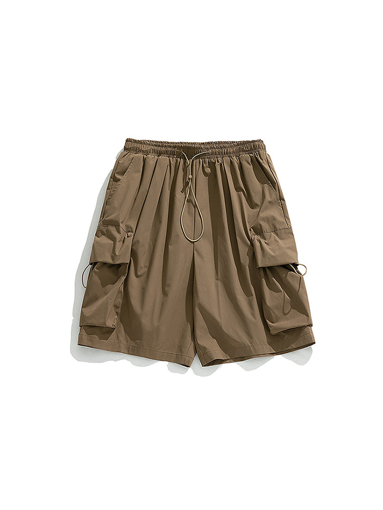 Men'S Casual Drawstring Cargo Shorts