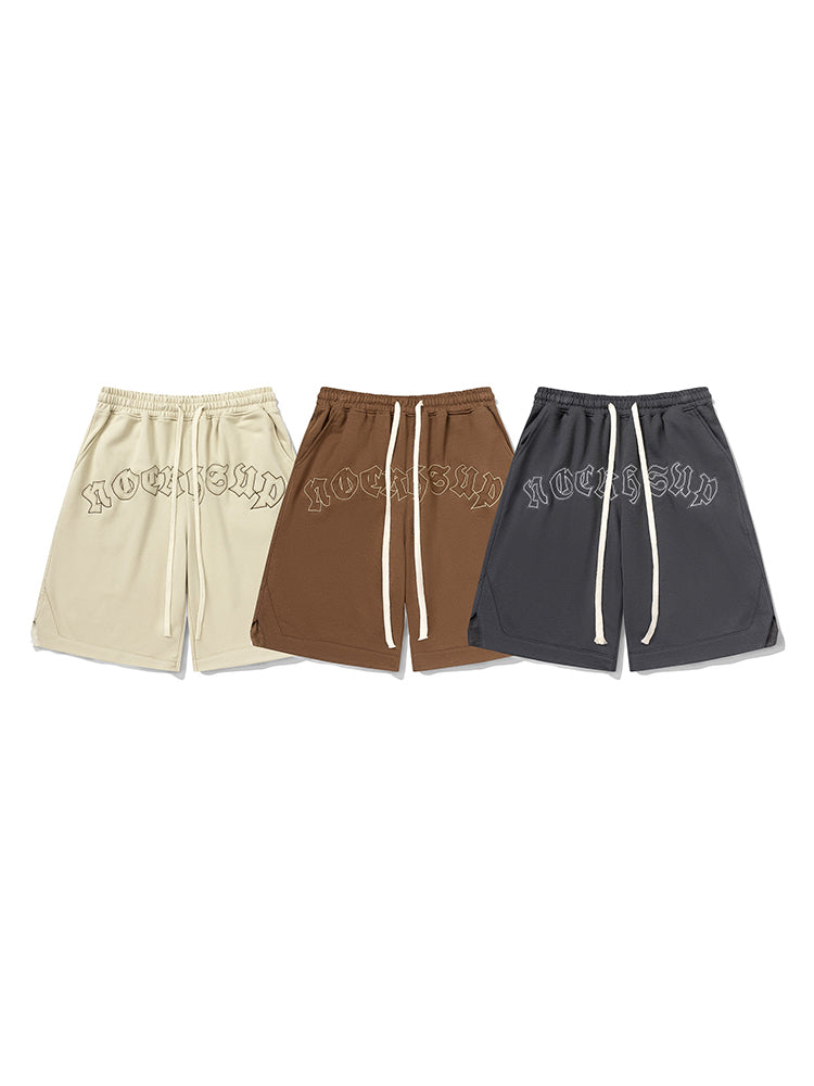 Men'S Embroidery Cropped Shorts