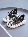 Kids' Flyweaving Checkerboard Casual Shoes