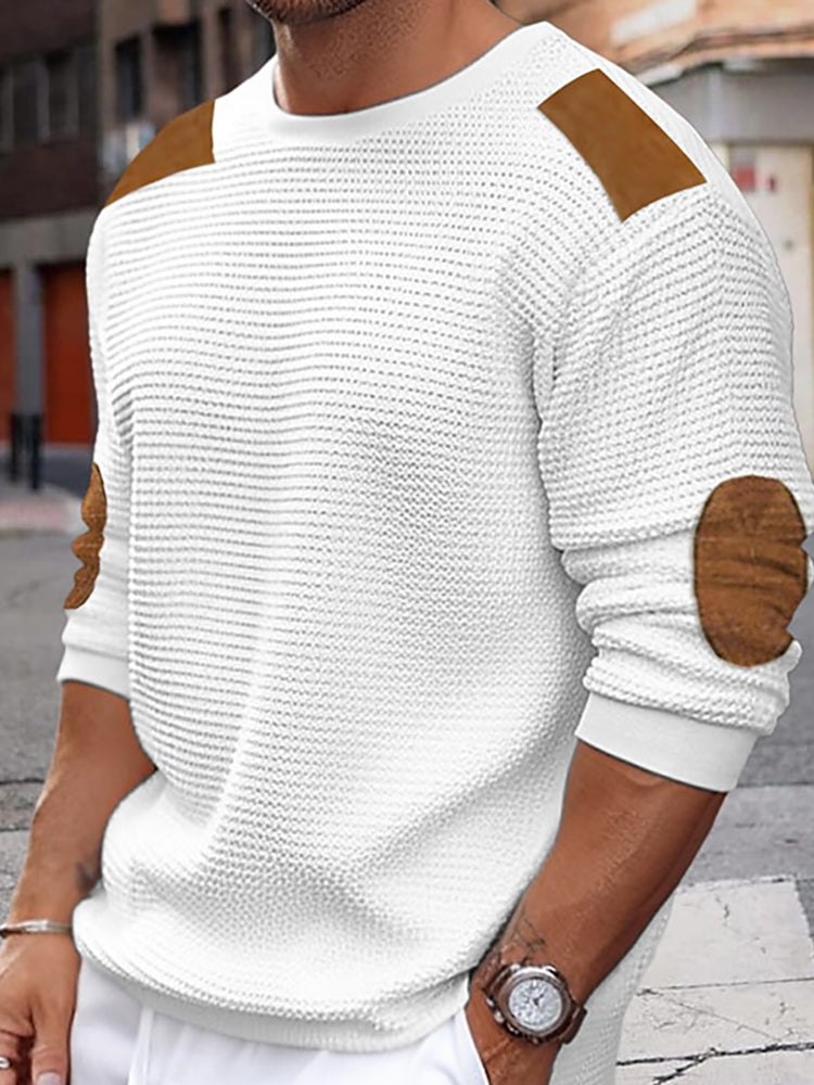 Joint Crew Neck Knitted Sweater