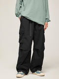 Men'S Loose Button Pocket Paratrooper Pants