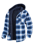 Detachable Hooded Plaid Lambswool Coat