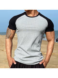 Men'S Raglan Sleeve Stretchy T-Shirts