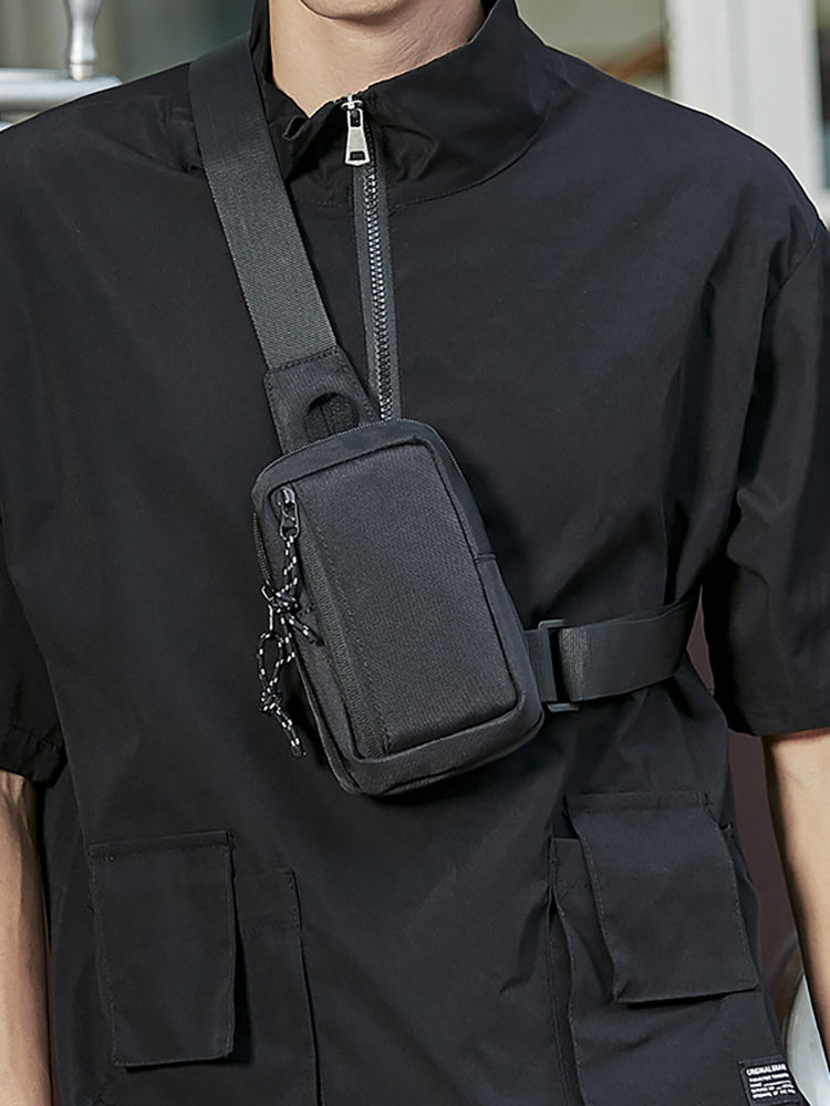 Mini Chest Bag In Black