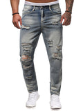 Men'S Ripped Mid-Waist Jeans