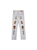 Flame Skull Slim Fit Jeans