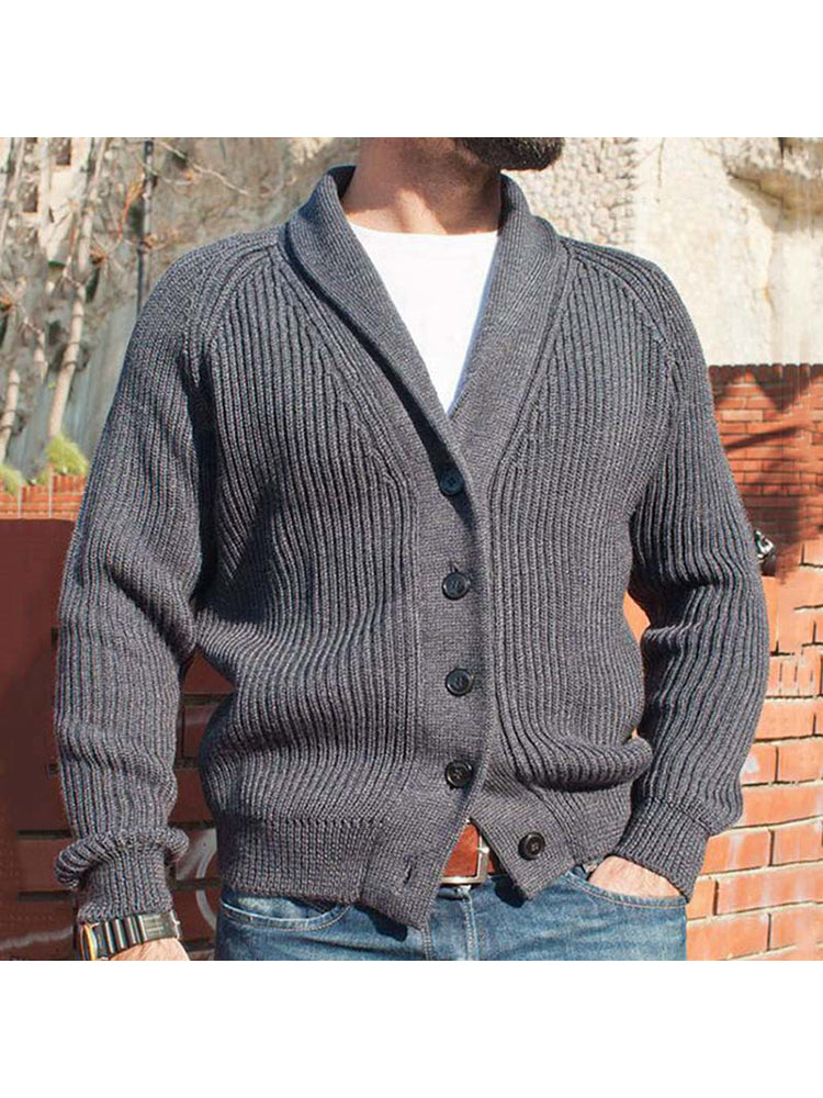 Single Breasted Thickened Sweater