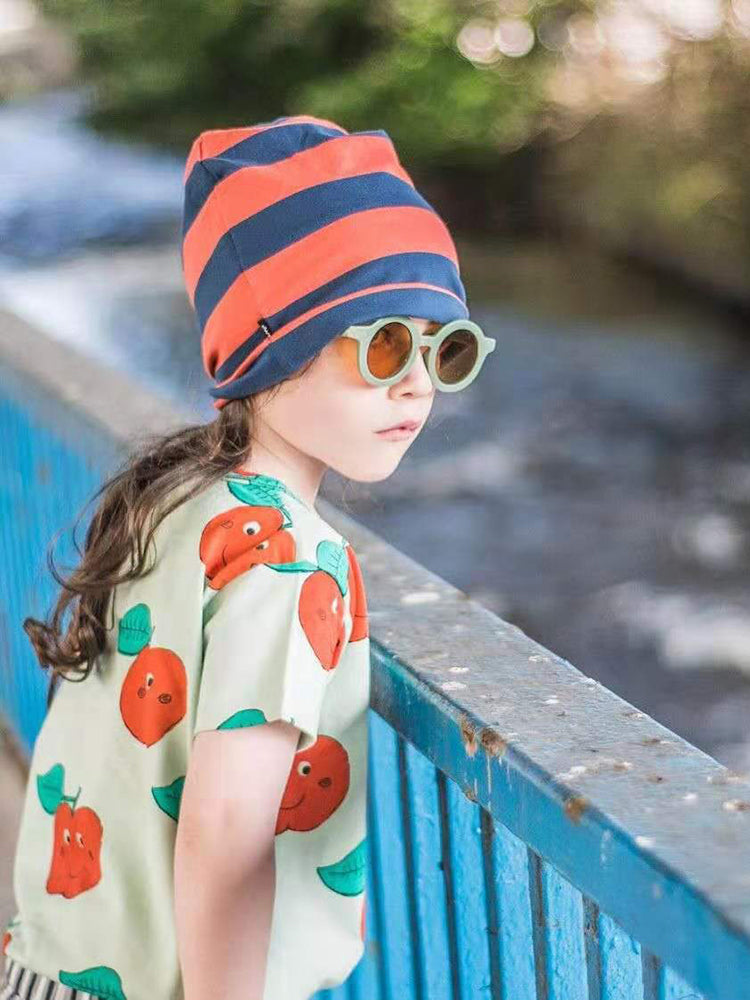 Kids Cream-Colored Round Sunglasses