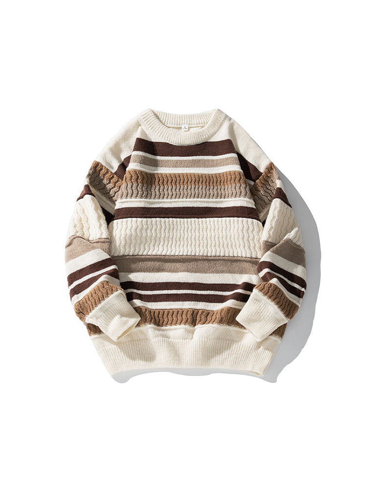 Men'S Stripes Knit Sweaters