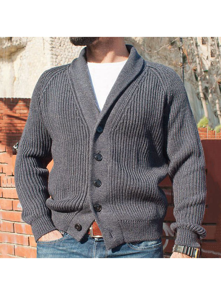 Single Breasted Thickened Sweater