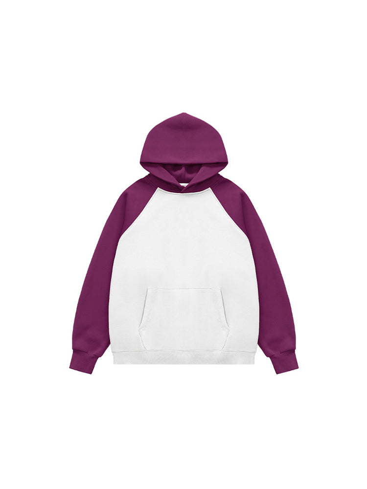 Raglan Sleeves Hooded Sweatshirt