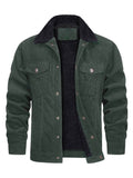 Corduroy Fleece Jacket Lapel Plush Lambswool Coat