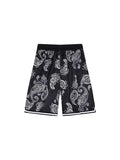 Men'S Cashew Flower Basketball Shorts