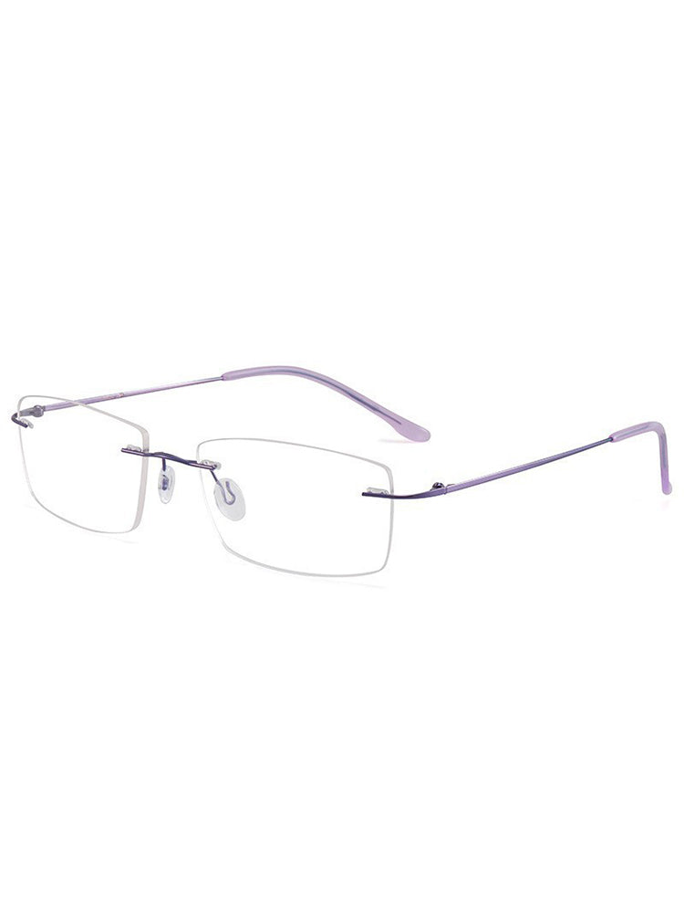 Men'S Rectangle Rimless Myopic Glasses