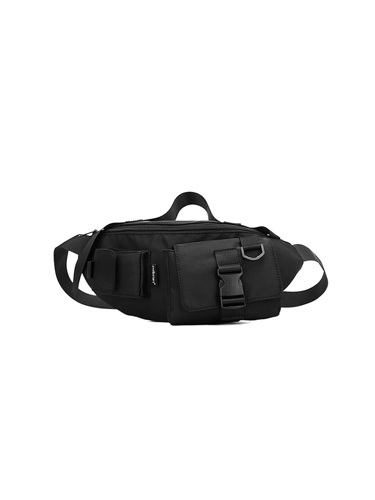 Casual Chest Bag In Black