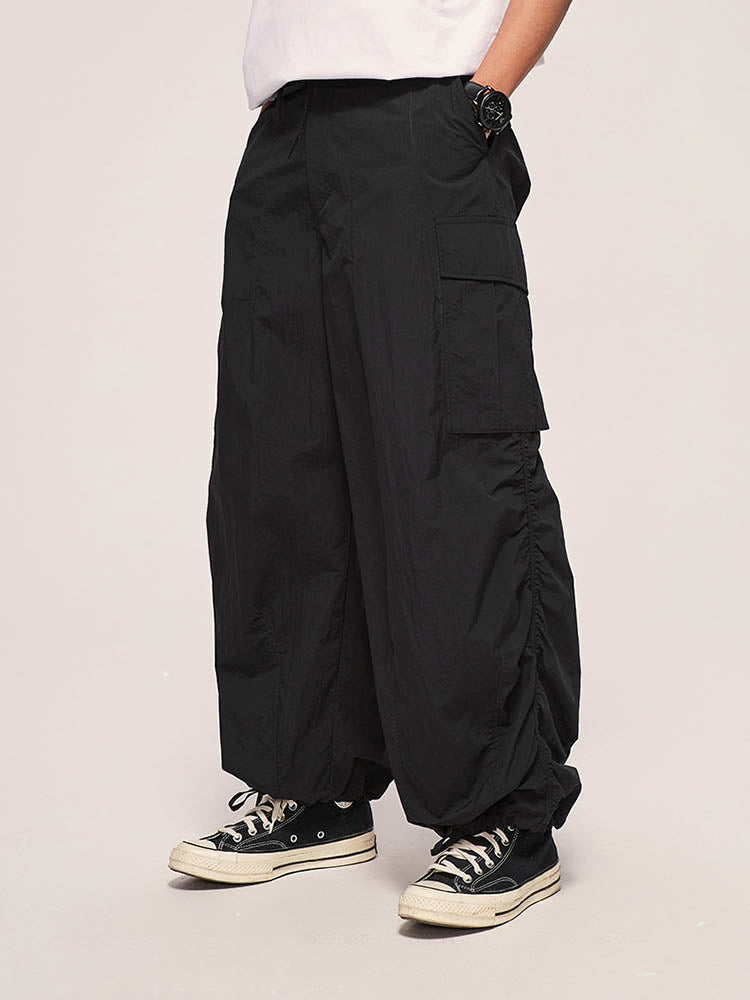 Wide-Leg Slouchy Pants With A Check Pattern